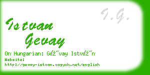 istvan gevay business card